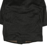 Mens Black Regular Fit Classic Jacket L Polyester Blend Plain Button Closure