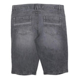 LIVERGY Mens Shorts Black Modern Straight 2XL W40 Cotton Blend Casual