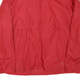 WOOLRICH Mens Red Zip Jacket L Polyester Blend Plain Lightweight Casual