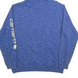 CARHARTT Mens Blue Hoodie 2XL Cotton Blend Pullover Hooded Sweatshirt