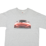 CHASE AUTHENTICS Mens Grey Dale Earnhardt Jr Graphic T-Shirt L Crew Neck Short