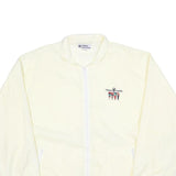 HOLLAND AMERICAL LINE Mens Cream XL Polyester Jacket Button Plain Lightweight