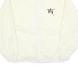 HOLLAND AMERICAL LINE Mens Cream XL Polyester Jacket Button Plain Lightweight