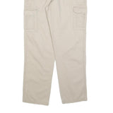 TOM RAMSEY Mens Cotton Blend Beige Regular Straight Trousers W34 L32 Cargo