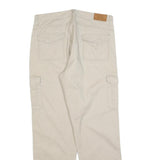 TOM RAMSEY Mens Cotton Blend Beige Regular Straight Trousers W34 L32 Cargo