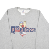 LOGO ATHLETIC Mens Grey Q95 Rocks Bob & Tom Crew Neck L Sweatshirt Radio Graphic