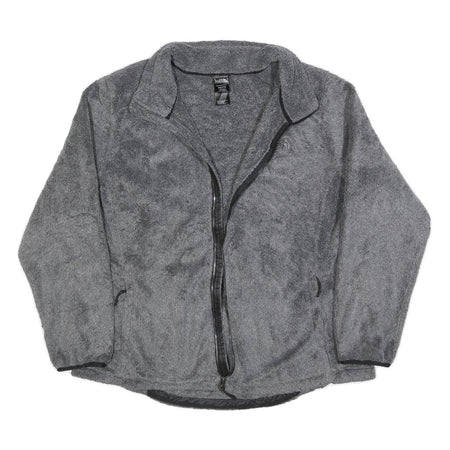 THE NORTH FACE Womens Grey Polyester Zip Jacket 2XL Fleece Casual Outdoor