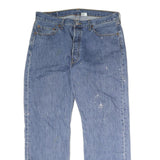 LEVI'S 501 Mens Jeans Blue Regular Straight Denim Medium W32 L30 Classic Style