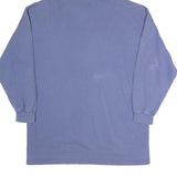 Womens Blue Hoodie XL Used Washed Distressed Print Cotton Blend Casual