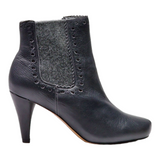 CLARKS Ankle Boots Grey Leather Womens UK 4