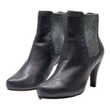 CLARKS Ankle Boots Grey Leather Womens UK 4