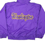 GEAR Mens Purple Zip Hooded Jacket XL Nylon Plain Washington Logo