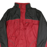 KEMPO Mens Red & Black Zip Up Polyester Outdoor Jacket L Casual Lightweight