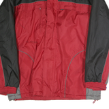 KEMPO Mens Red & Black Zip Up Polyester Outdoor Jacket L Casual Lightweight