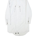 LEVI'S Womens White Zip Hooded Jacket S Polyester Blend Outdoor Casual