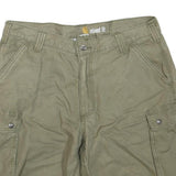 CARHARTT Mens Cargo Shorts Green L W38 Relaxed Fit Cotton Blend Workwear