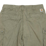 CARHARTT Mens Cargo Shorts Green L W38 Relaxed Fit Cotton Blend Workwear