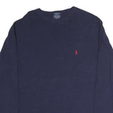 POLO RALPH LAUREN Mens Navy Blue Long Sleeve Crew Neck Cotton T-Shirt L