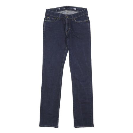 LEVI'S Womens Classic Jeans Blue Skinny Denim Raw W27 L32 Zip Cotton Blend