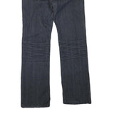 Womens Dark Blue Regular Fit Straight Denim Jeans Cotton Blend Zip W26 L28