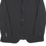 JOOP! Mens Black Wool Blend Classic Jacket XL Woven Button Closure Tailored