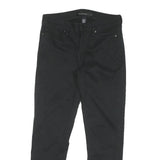 CALVIN KLEIN JEANS Womens Black Regular Fit Straight Trousers Cotton Blend W30