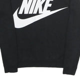 NIKE Mens Black Crew Neck S Cotton Blend Pullover Sweatshirt Bold Logo