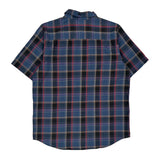 Quiksilver Checked Short Sleeve Shirt - XL Blue Cotton