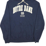 STADIUM Mens Navy Blue Notre Dame Irish Pullover Hoodie L Cotton Blend Casual
