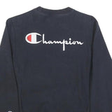 CHAMPION REVERSE WEAVE Mens Navy Blue Crew Neck Sweatshirt S Logo Embroidered
