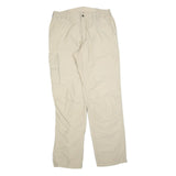 TENSON Mens Polyester Blend Beige Regular Cargo Zip Trousers W34 L34 Relaxed Fit