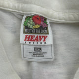 Fruit Of The Loom Graphic T-Shirt - 2XL White Cotton