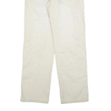 FUNDAMENTALS Mens Cotton Blend White Regular Straight Trousers W30 L32 Casual