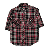 Dickies Checked Flannel Shirt - Medium Black Cotton