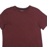 CALVIN KLEIN Mens Maroon L Short Sleeve Crew Neck Graphic T-Shirt Cotton