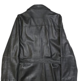 LAKELAND Womens Black Leather Button Jacket M Genuine Classic Smooth Finish