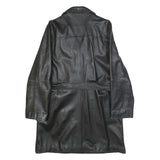 LAKELAND Womens Black Leather Button Jacket M Genuine Classic Smooth Finish