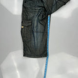 Noiz Hip Hop Cargo Shorts - 34W 13L Dark Wash Cotton