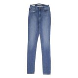 LEVI'S 721 Womens Jeans Blue Slim Skinny Denim Medium W26 L30 Skinny Fit Zip