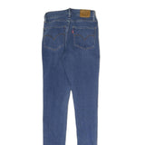 LEVI'S 721 Womens Jeans Blue Slim Skinny Denim Medium W26 L30 Skinny Fit Zip