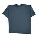 Blank Unbranded Single Stitch T-Shirt - 2XL Blue Cotton