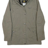 JACK WOLFSKIN Womens Green Jacket UK 10 Polyester Blend Zip Hooded Outdoor Parka