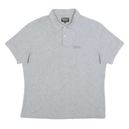 BARBOUR Mens Grey Short Sleeve Polo Shirt XL Cotton Classic Logo