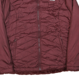 THE NORTH FACE Womens Maroon Reversible Zip Jacket L Polyester Blend Insulated