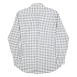 FILA Mens White & Blue Checked Shirt M Casual Button-Down Long Sleeve Cotton