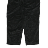 METROPOLITAN VIEW Womens Black Cotton Blend Relaxed Tapered Trousers W32 L25