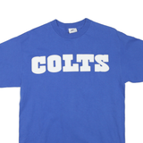 NFL Mens Blue Colts Graphic T-Shirt M Short Sleeve Crew Neck Dad Detail