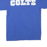 NFL Mens Blue Colts Graphic T-Shirt M Short Sleeve Crew Neck Dad Detail