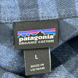 Patagonia Checked Flannel Shirt - Large Blue Cotton