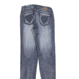 BIANCO Womens Jeans Blue Slim Straight Denim Medium W26 L30 Stylish Pocket